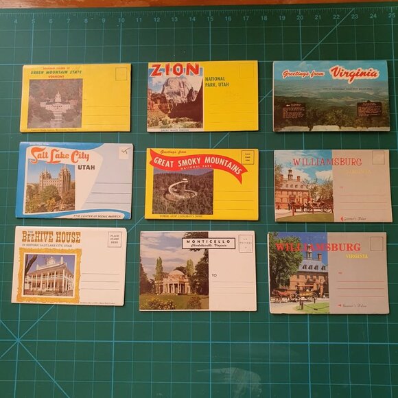 Post Card Booklets From the 1960's x9 - Picture 1 of 2